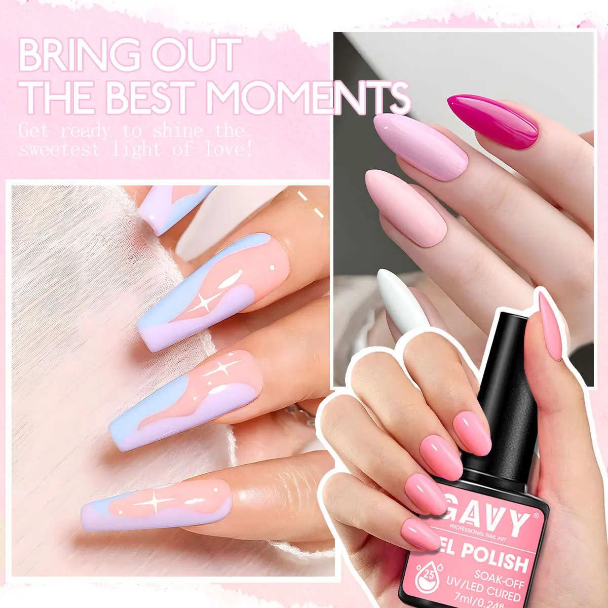 8-częściowy zestaw lakierów do paznokci w żelu - Klasyczne kolory, odpowiednie do lamp UV LED, łatwe do usuwania, półtrwałe, do użytku domowego i salonowego