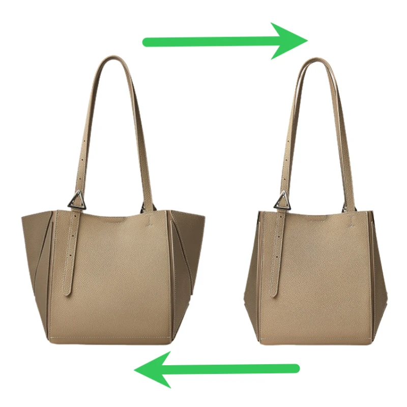 

Deformable Shoulder Bag,Women Luxury Genuine Leather Geometric Design Tote Bag,Cowhide Splicing Handbag,Work,Travel,Daily Use
