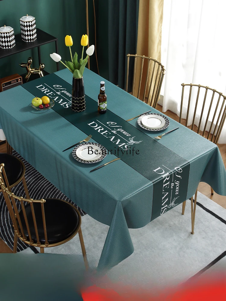 

Waterproof and Oil-Proof Disposable PVC Household Table Cloth Rectangular Tablecloth Coffee Table Mats