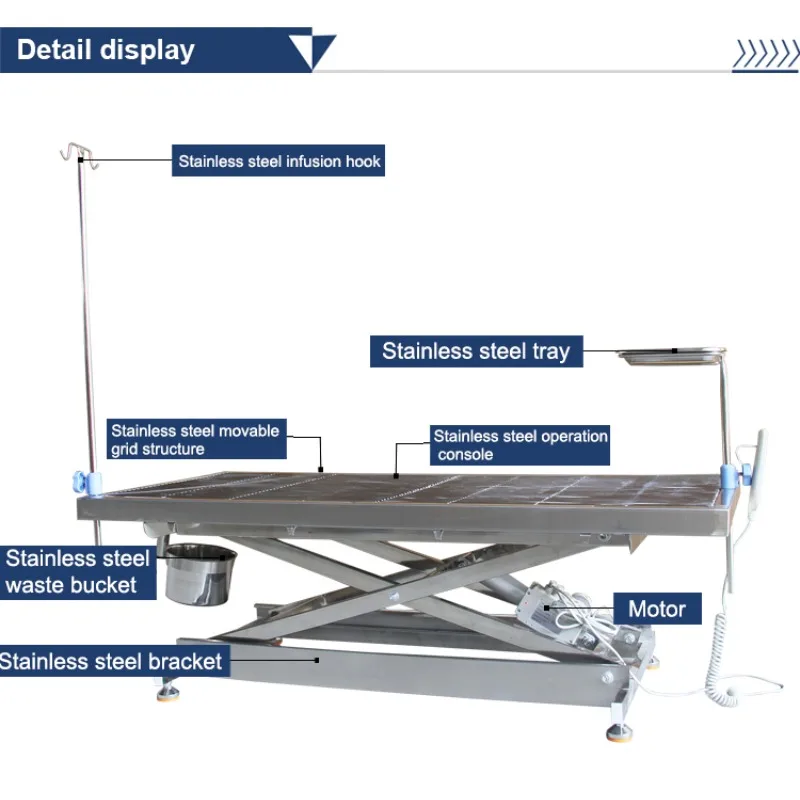 2026 Stainless Steel Veterinary Operating Table Veterinary Surgical Instruments for Pet Animal Care Equipment