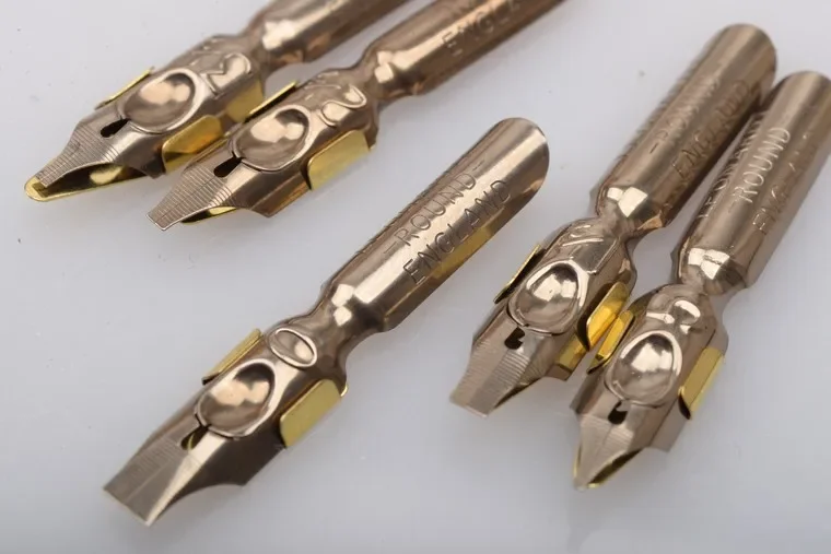 Original British Leonardt English Calligraphy Practice Italian Gothic Dipped Water Nib Flat Tip Nib Ink Reservoir