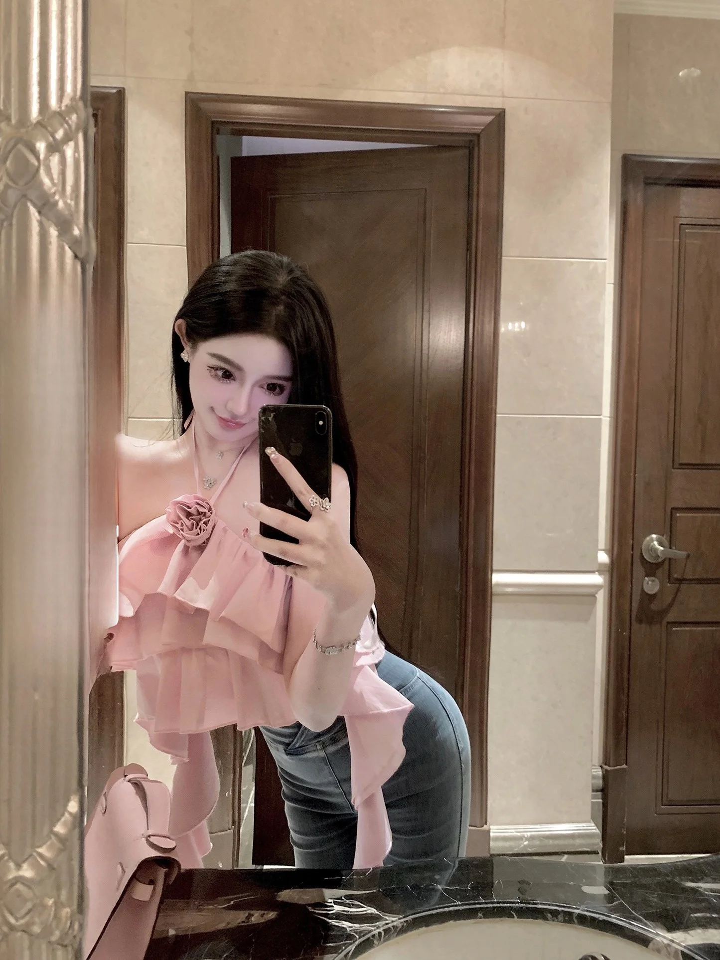 

Укороченный топ-бюстье Viola Dr Pink Ne из полиэстера с тонкими бретелями для женщин