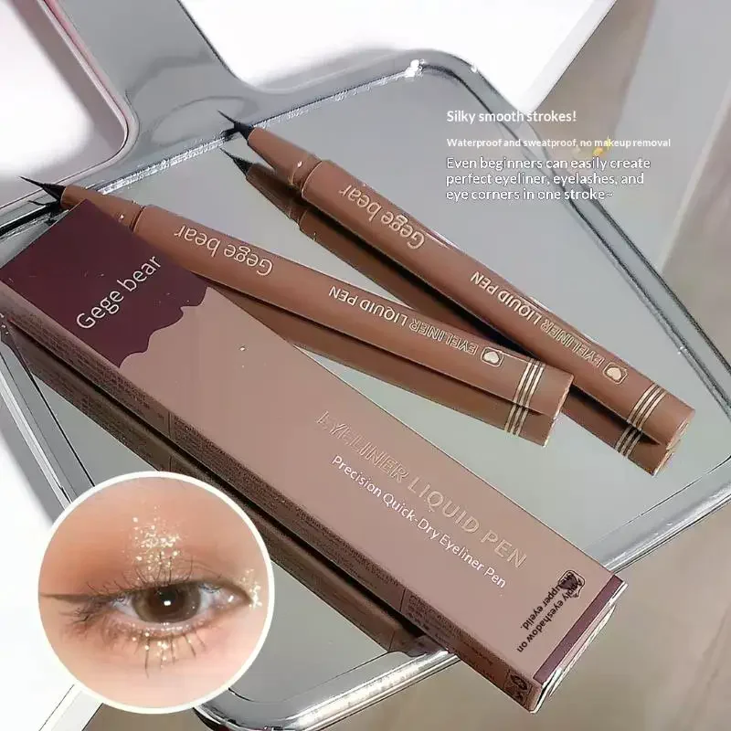 ペン、鉛筆、メイクアップ、ゲゲベア、リキッドアイライナー、ウォータープルーフ、長持ち、まつげエクステ、にじみにくい、速乾性、滑らかな乾燥、目元用