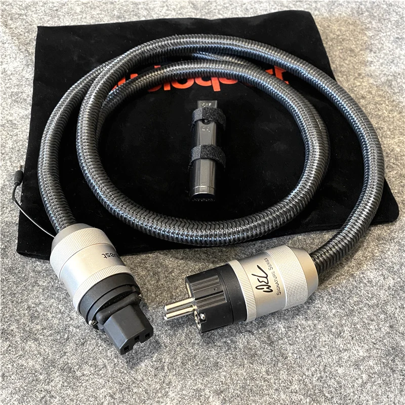 WEL Solid PSS Silver Audiophile Power Cable HiFi Audio Line US & EU Plug