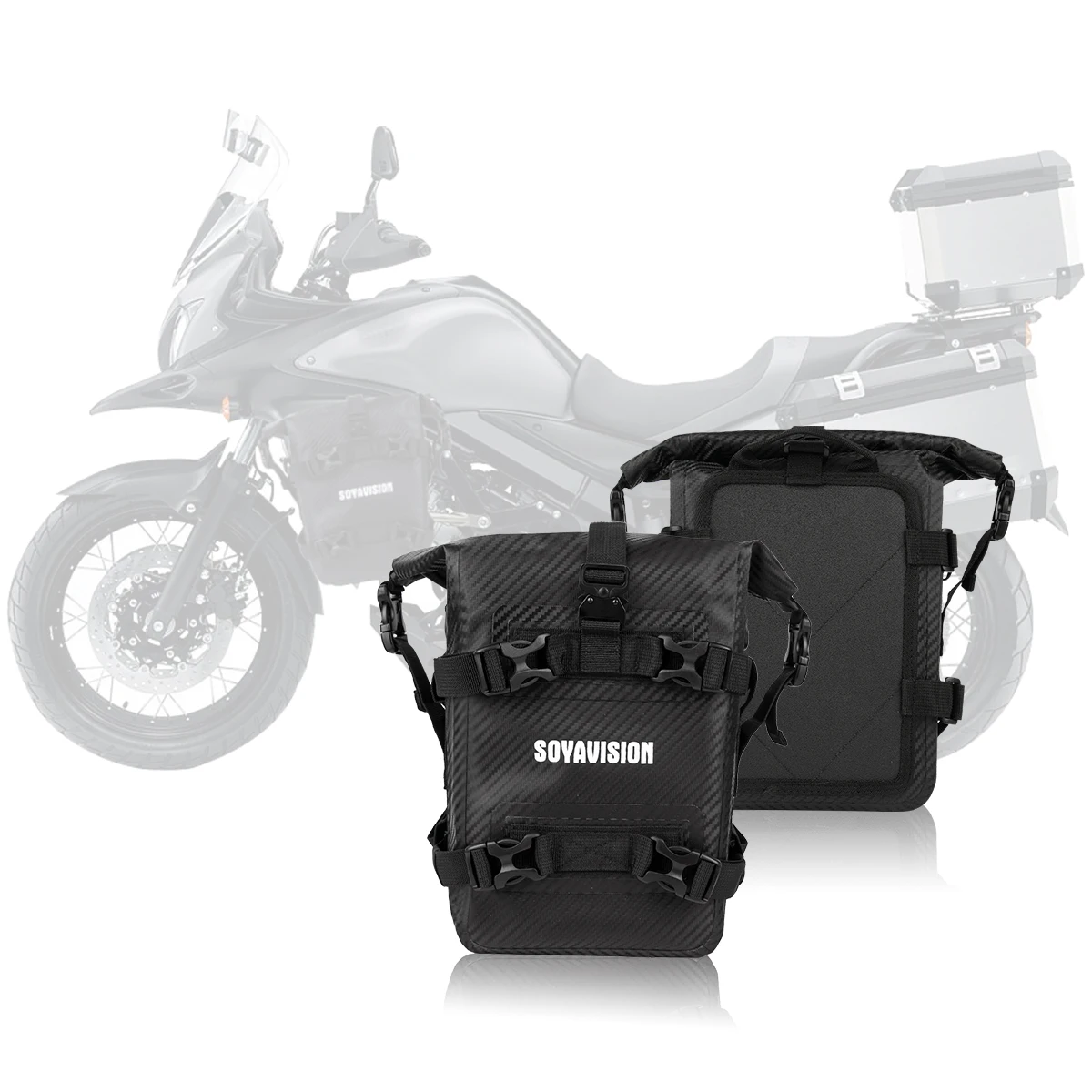 2PCS Motorrad Stoßstangen Tasche Wasserdichte 5L-8L Motorrad Seite Rahmen Tasche Motorrad Crash Bar Tasche Universal Werkzeuge Lagerung tasche – Detail 14