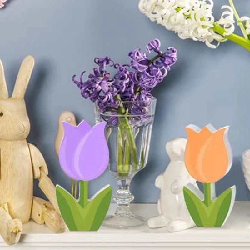 Tulips Flower Figurines Centerpieces Flower Mother Gift Ornament Dropshipping