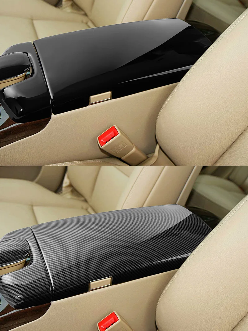 Car Accessories Center Control Armrest Box Protective Sticker Cover Trim For Mercedes Benz S Class W221 2008-2012