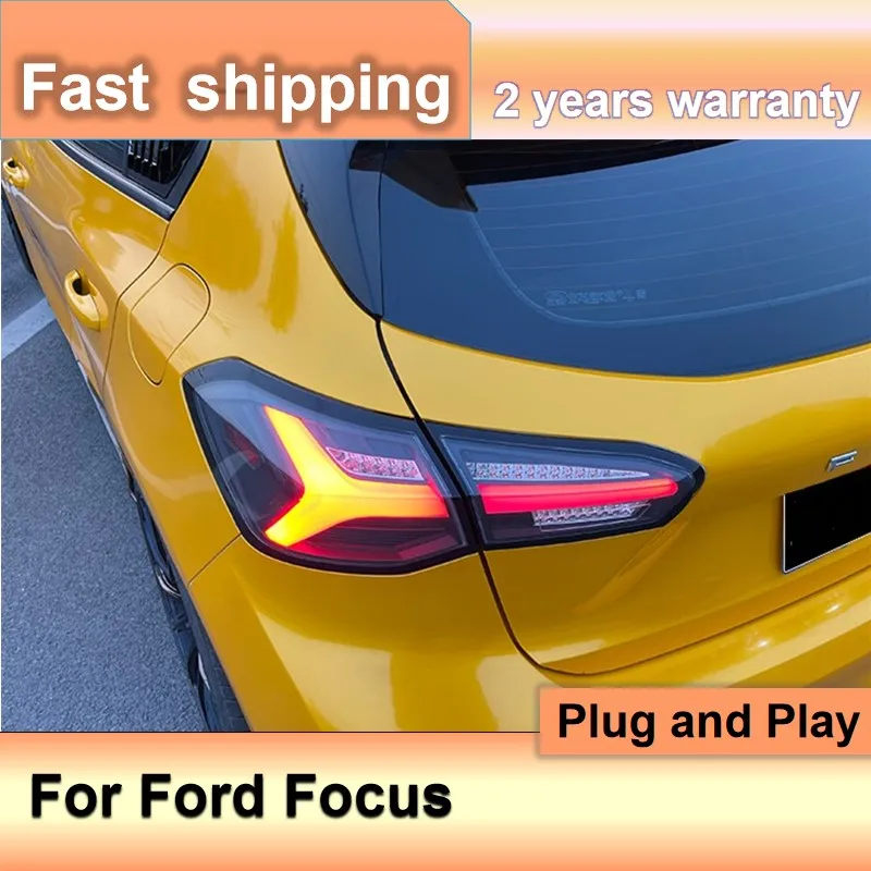 Car Accessories for Ford Focus Taillights 2019-2022 Focus Tail Lamp LED Focus Rear DRL Fog Brake Dynamic Turn Signal