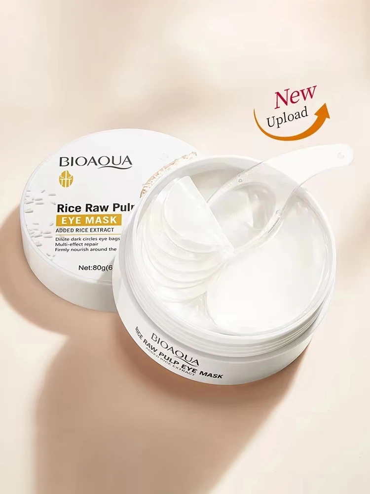Mascarilla para ojos con pasta de arroz, 80g, hidrata, mejora las ojeras, las arrugas, las bolsas de los ojos, elimina las manchas oscuras, tensa e hidrata los ojos