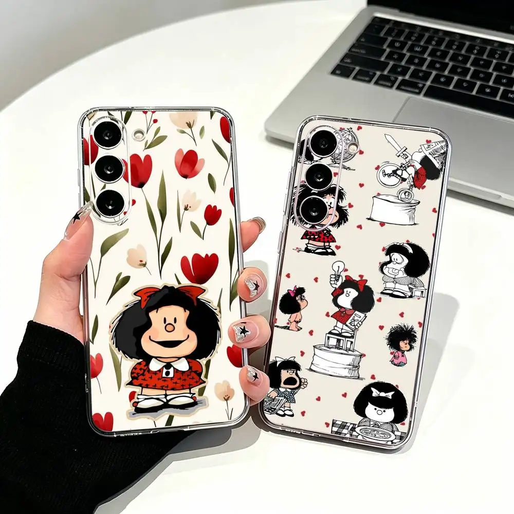 Cute M-Mafalda  Clear Phone Case for Samsung Galaxy A71, A70, A40,A52, A51, A30