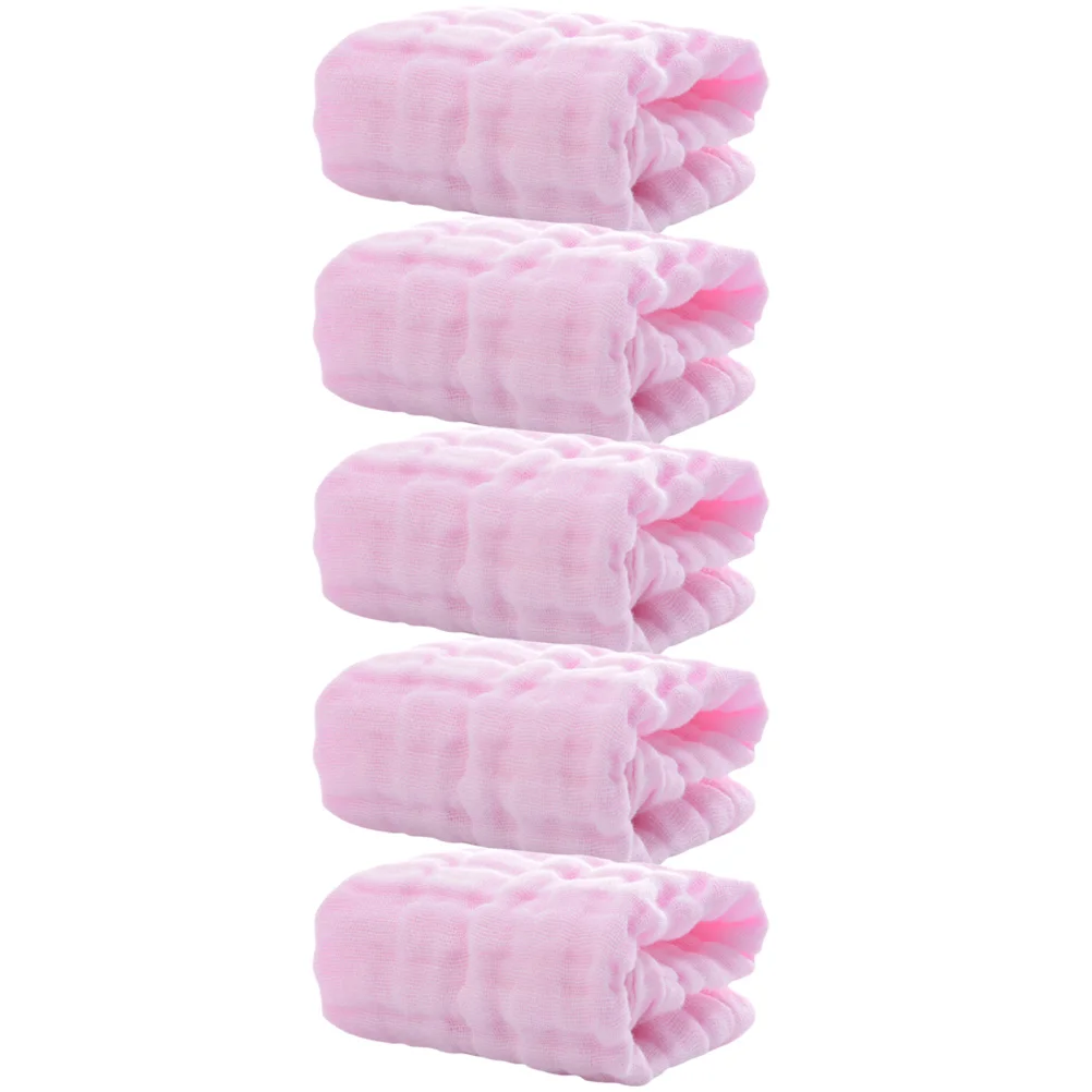 5 Pcs Saliva Hand Towel Newborn Muslin Washcloths Burp Baby Girl Bath Take Cotton Burping