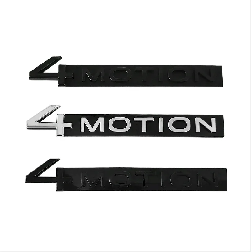 

3D ABS Black 4 Motion Logo Letters Car Rear Trunk Emblem Badge Decal For VW Tayron Golf MK4 5 Tiguan 4motion Sticker Accessories