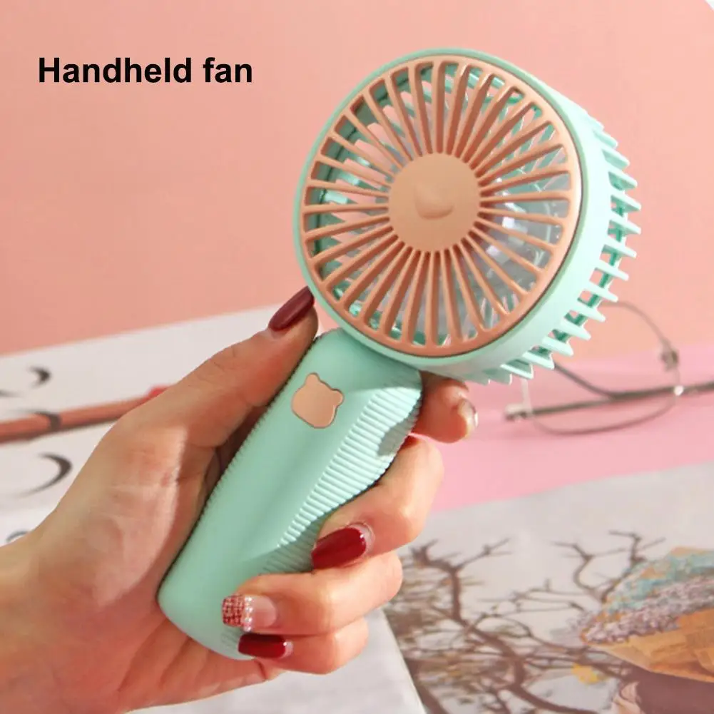 1pc New USB Charging Handheld Mini Fan Portable Household High Wind Pocket Fan Student Desktop Electric Fan Cooling