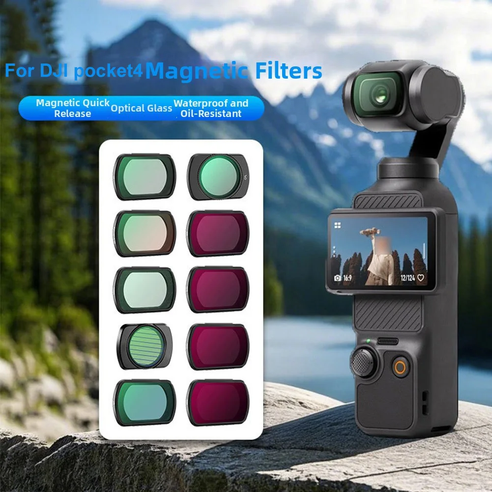 

For DJI Pocket 4 Action Camera CPL & ND Magnetic Lens Filter Kit Polarizer And Dimmer Optional Filters Photography Accessories