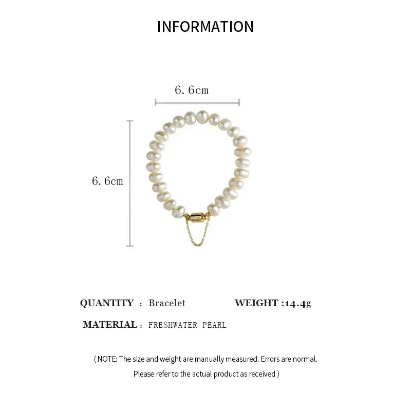 Elegant Imitation Pearl Bracelet For Women\'s Magnetic Buttons Creative Design Bracelets Wedding Daity Hand Jewelry Accessories K