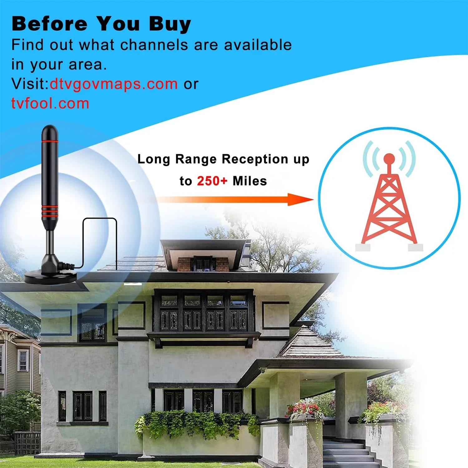 Антенна HDTV с усилителем VHF/UHF приемник dab DVB-T DVB-T2 Внутренняя антенна Smart TV со свободным обзором