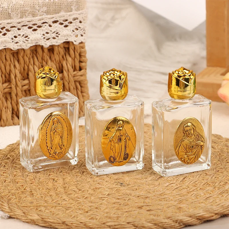 11 soorten glazen heilig water Jezus fles religieuze kruisfles christelijke maagdelijke sculptuur fles hervulbare heilige waterfles