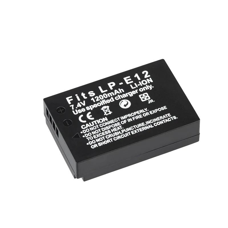 7.4V 1200mAh  LP-E12 LPE12 LP E12 Camera Battery For Canon M 100D Kiss X7 Rebel SL1 EOS M10 DSLR USB Battery Charger