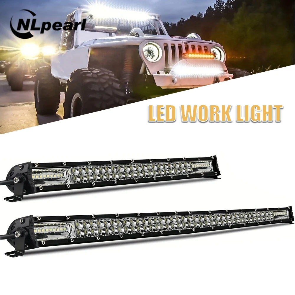 

12V 24V Super Slim 12D 20" 32" LED Bar Spot Flood Beam LED Light Bar for Tractor Boat Offroad 4WD 4x4 Trucks SUV ATV