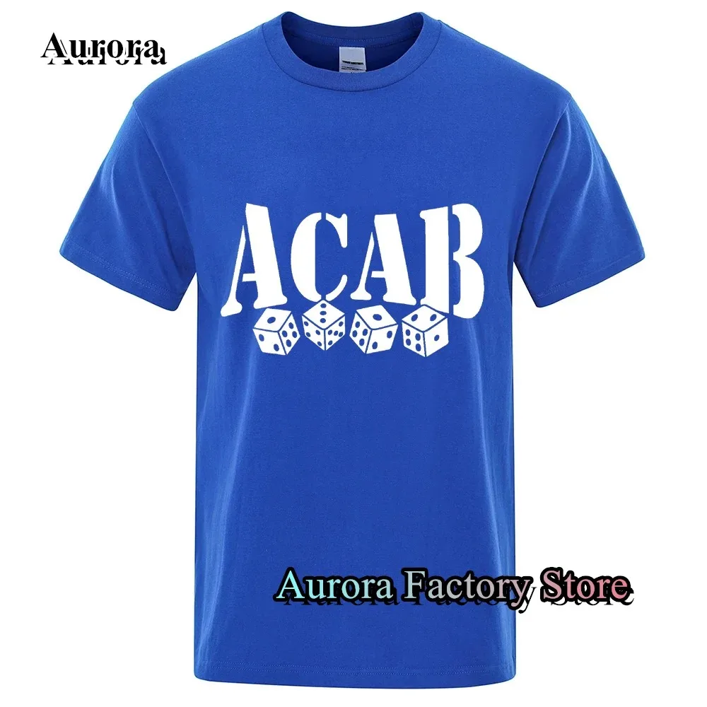 Summer Men Women Cotton T-Shirt ACAB 1312 Letter Printing Tops Tees Male Fashion Clothing Casual Short Sleeve Y2K Streetwear