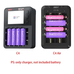 ISDT C4 / C4 Air EVO QC3.0 Smart Battery Charger Type-C Output with IPS Display Screen and Fire Prevention Independent Charging