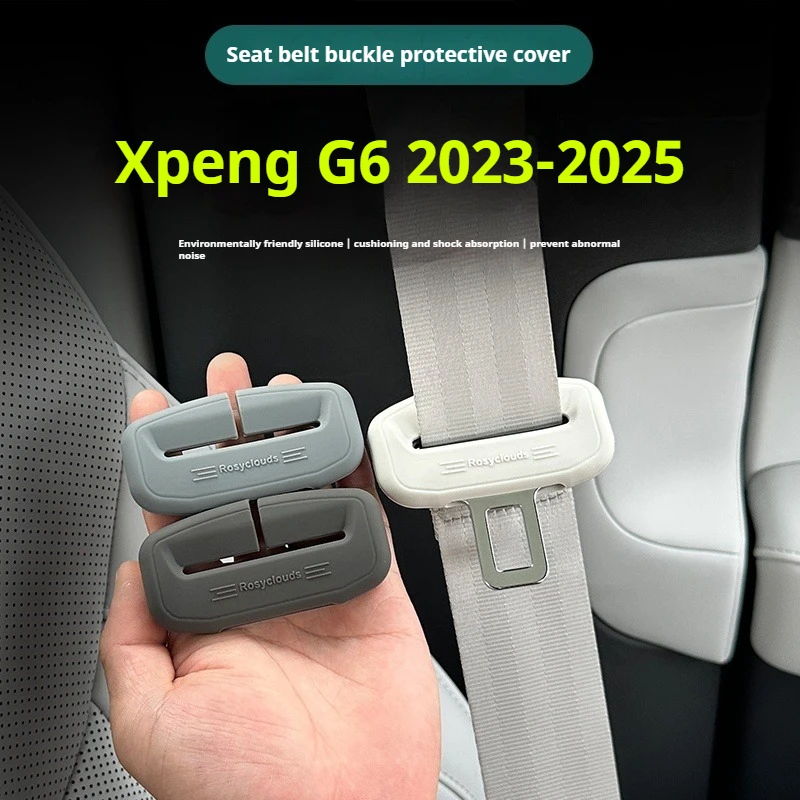 

Fit for Xpeng G6 2023 2024 2025 Xiaopeng G6 Seatbelt Buckle Anti-Collision Sleeve Silicone Protective Cover Interior Decoration