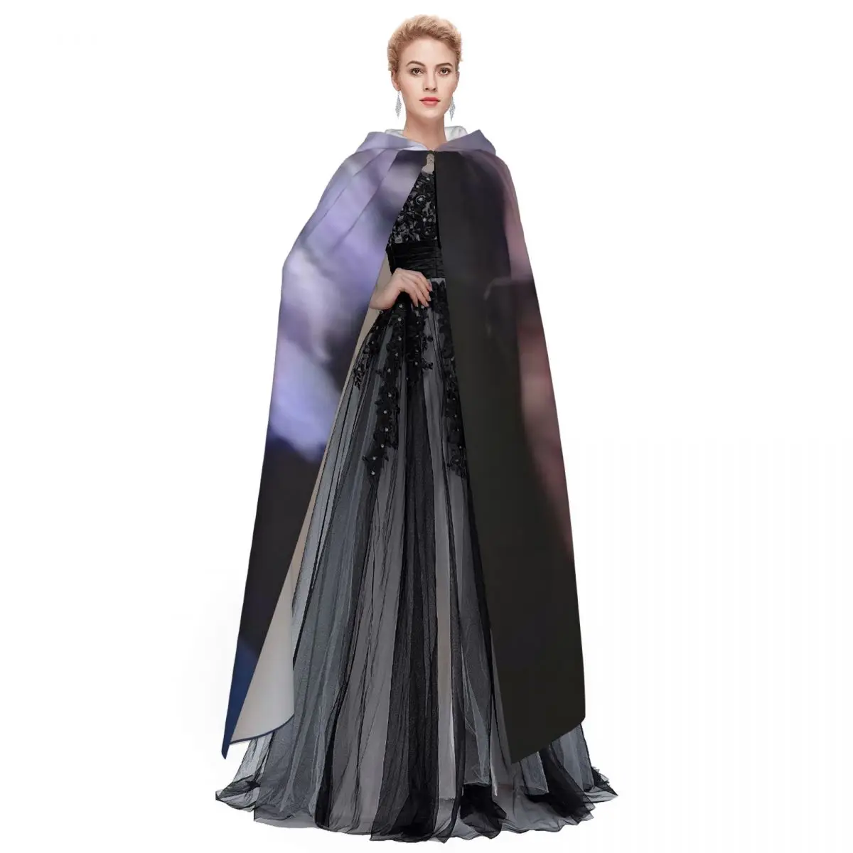 Vergil From The Devil May Cry Series Long Hooded Cloak Witch Medieval Costume Cosplay Cape HalloweenVampire Adult Unisex view 5