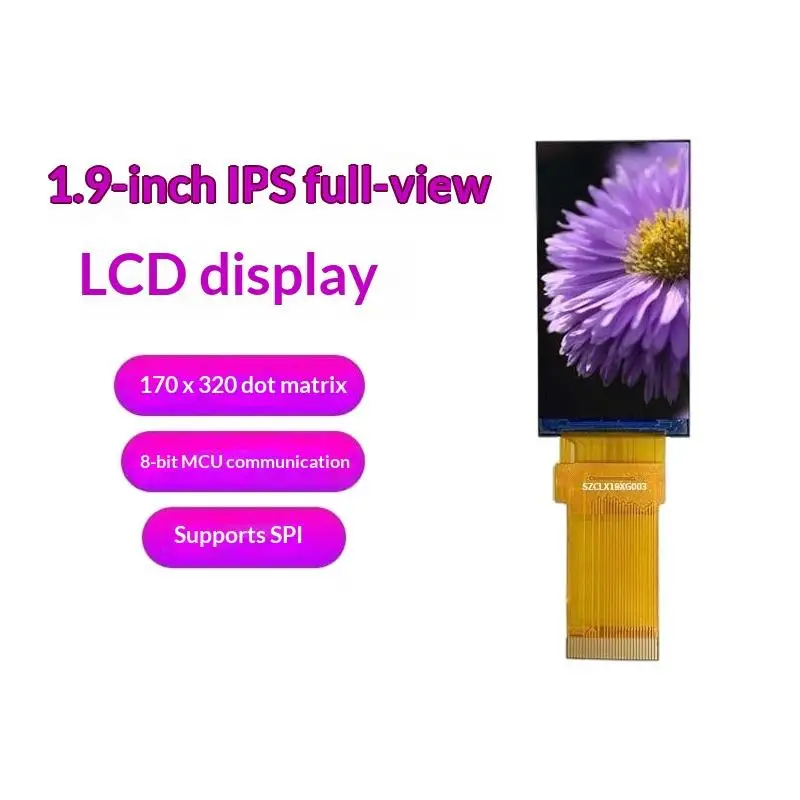 1Pcs 1.9 Inch 170x320 ST7789 TFT IPS LCD Display Module 30Pin for Smart Watch Prototype Development
