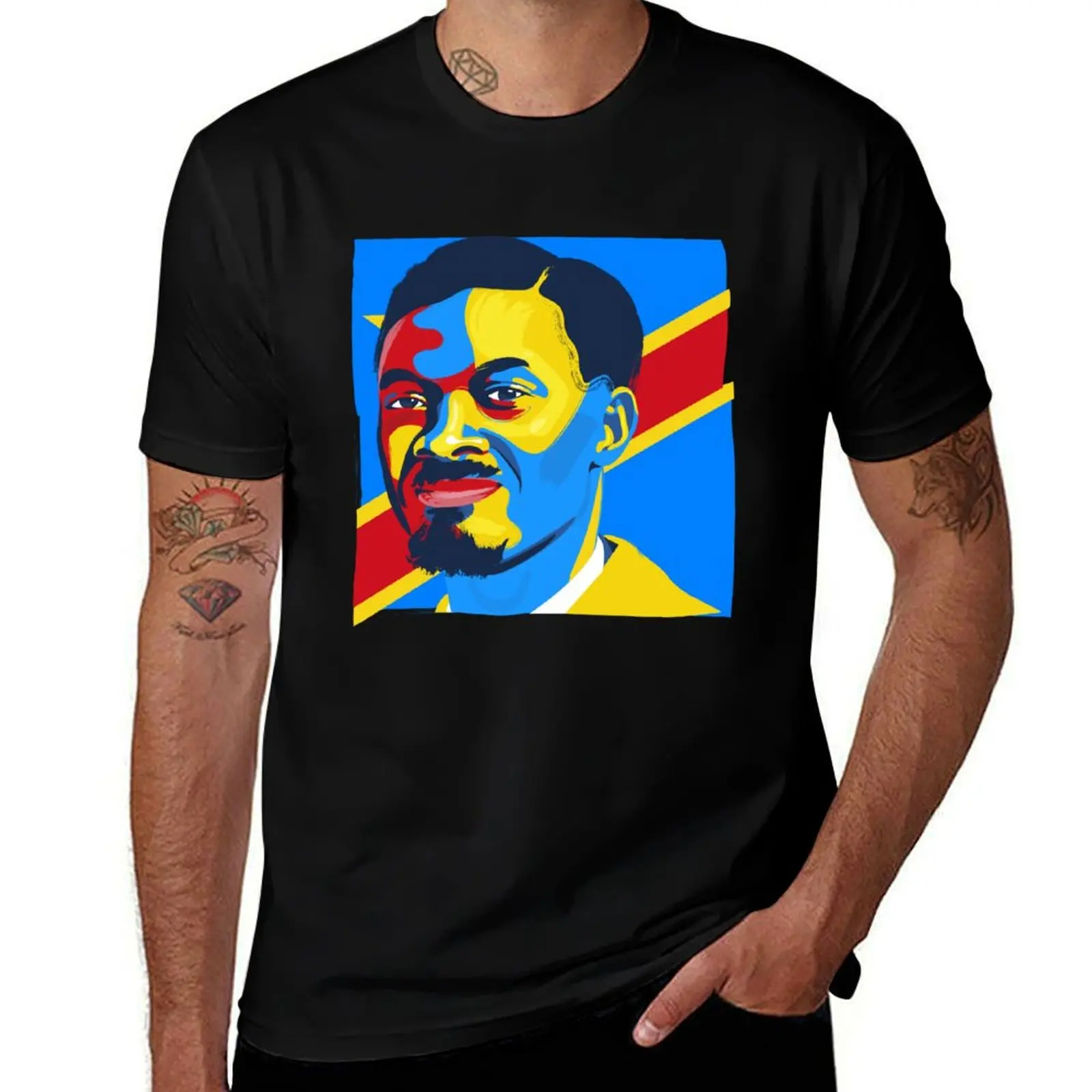 Patrice Lumumba T-Shirt anime figures kawaii clothes plain black t shirts men