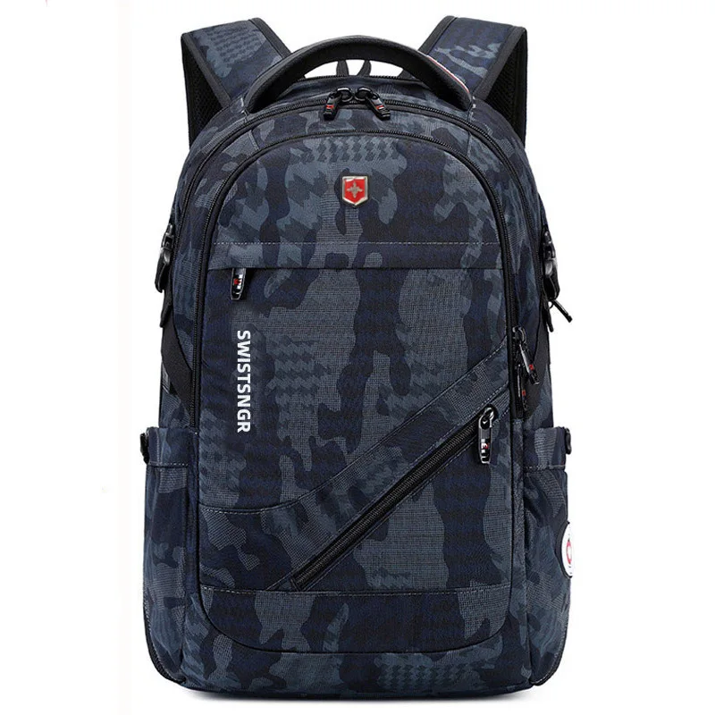 

Мужской рюкзак 17-дюймовый рюкзак для ноутбука большой емкости, водостойкий, для деловых поездок, с зарядкой через USB, походный рюкзак, уличный пригородный рюкзак