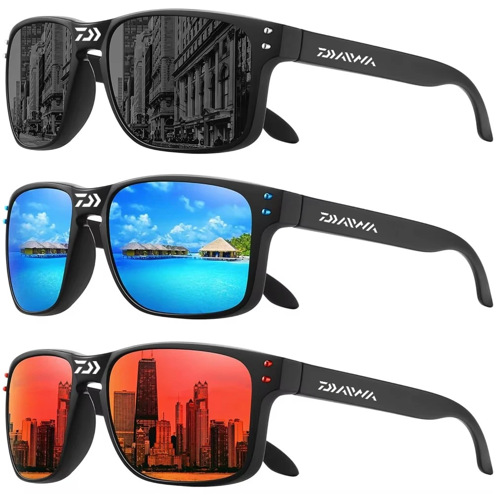 DAIWA Fishing Sunglasses Men's Driving Sunglasses Men's Sunglasses Hiking Classic UV400 Glasses