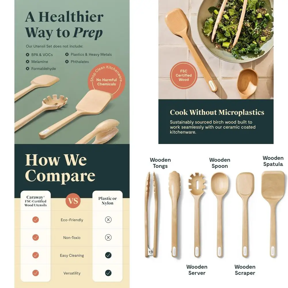 5-Piece Birch Wood … - image