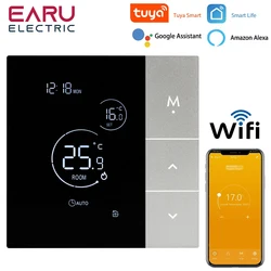 Smart Home,Tuya,Alexa,Google向けのWi-Fi付き電気床暖房サーモスタット,温度コントローラー