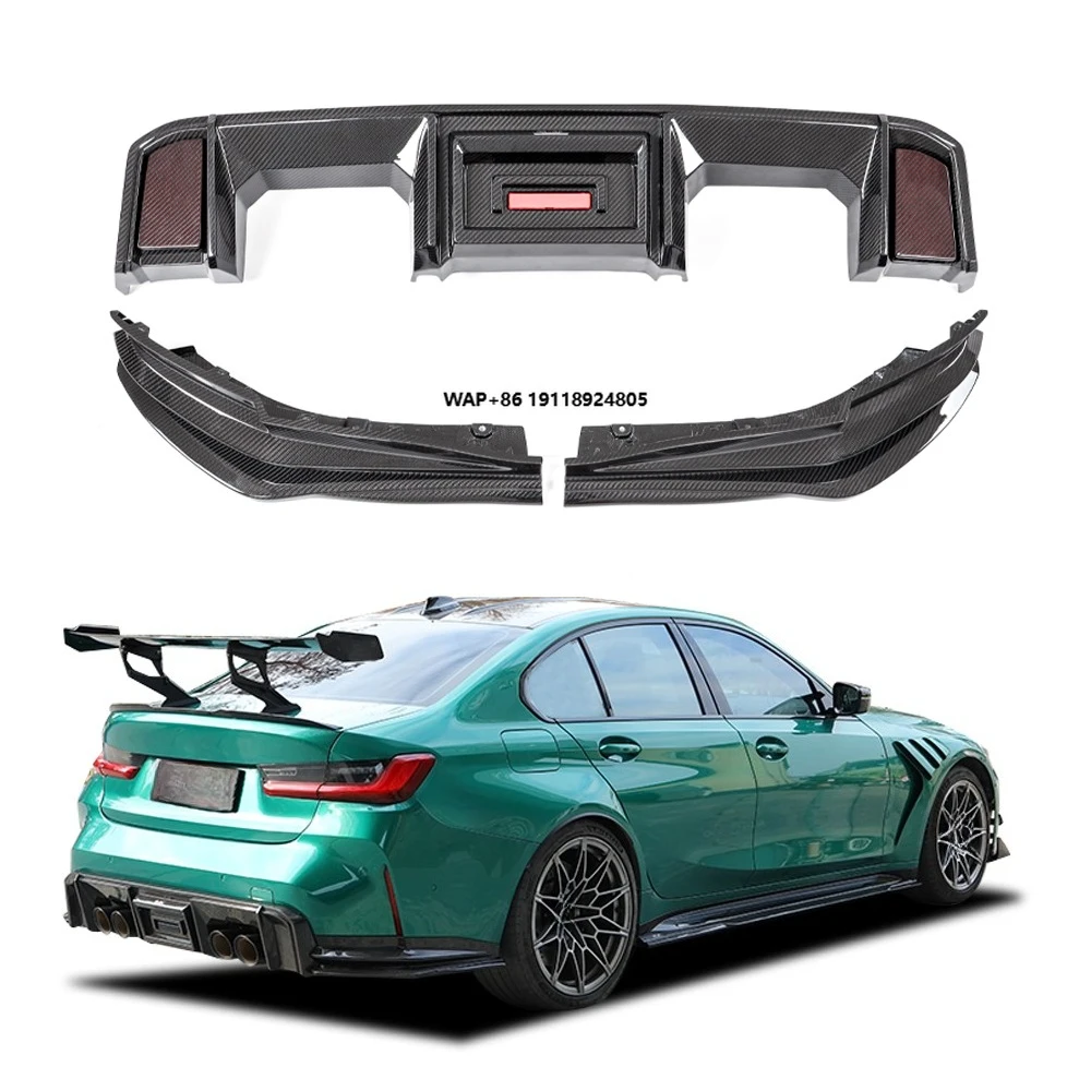 

Real Dry Carbon Fiber Lip Diffuser AX Style for-BMW G80 M3 2021-2025 New Design Rear Bumper Lips Body Kits