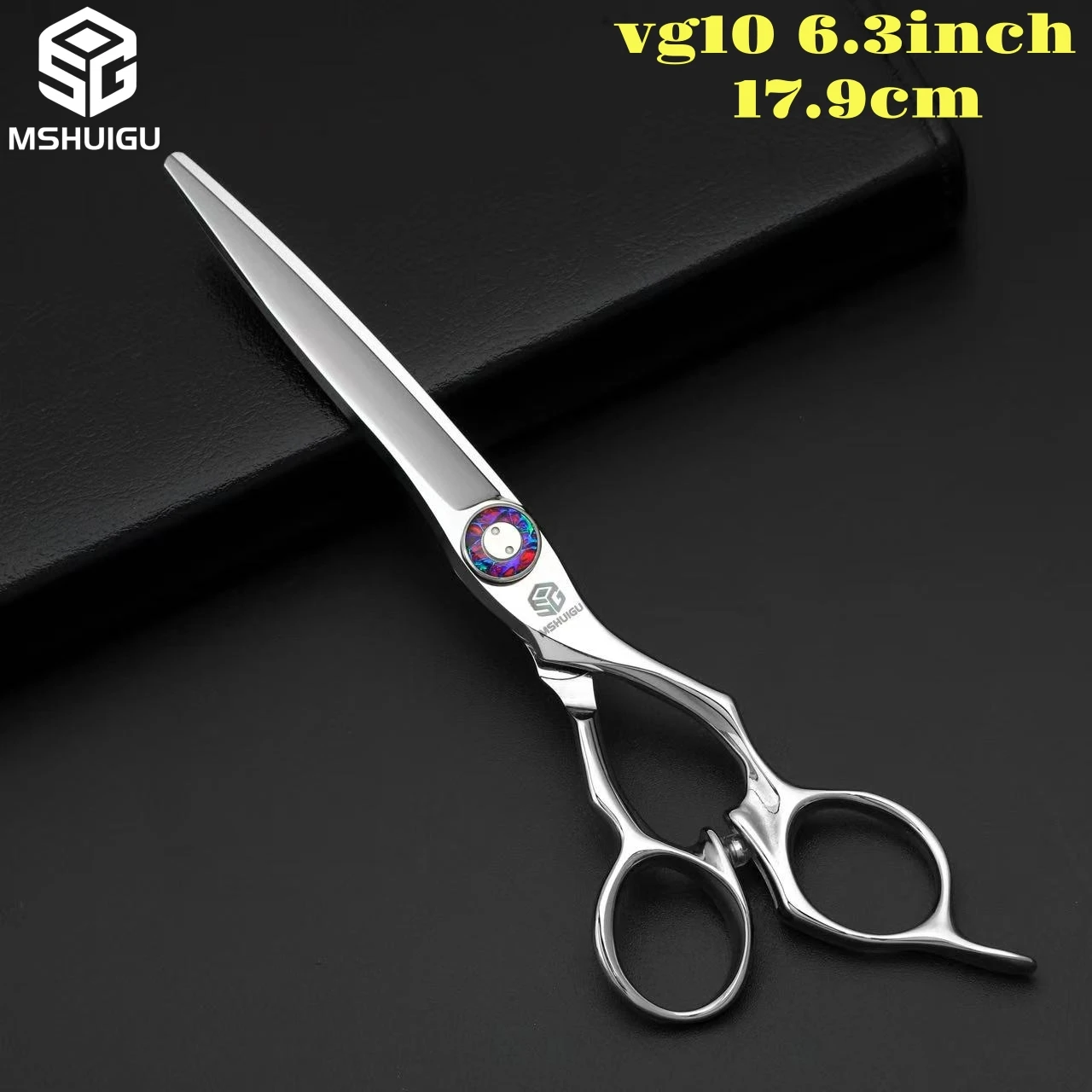 

MSHUIGU 6.3inch Professional Barber Scissors Japanese VG10 Blade High-End Hairdressing Tools Multiple Gauge Thinning Shears