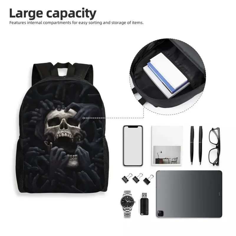 Skull Eyes Travel Backpack Women Men School Laptop Bookbag Halloween College Student Daypack Bags