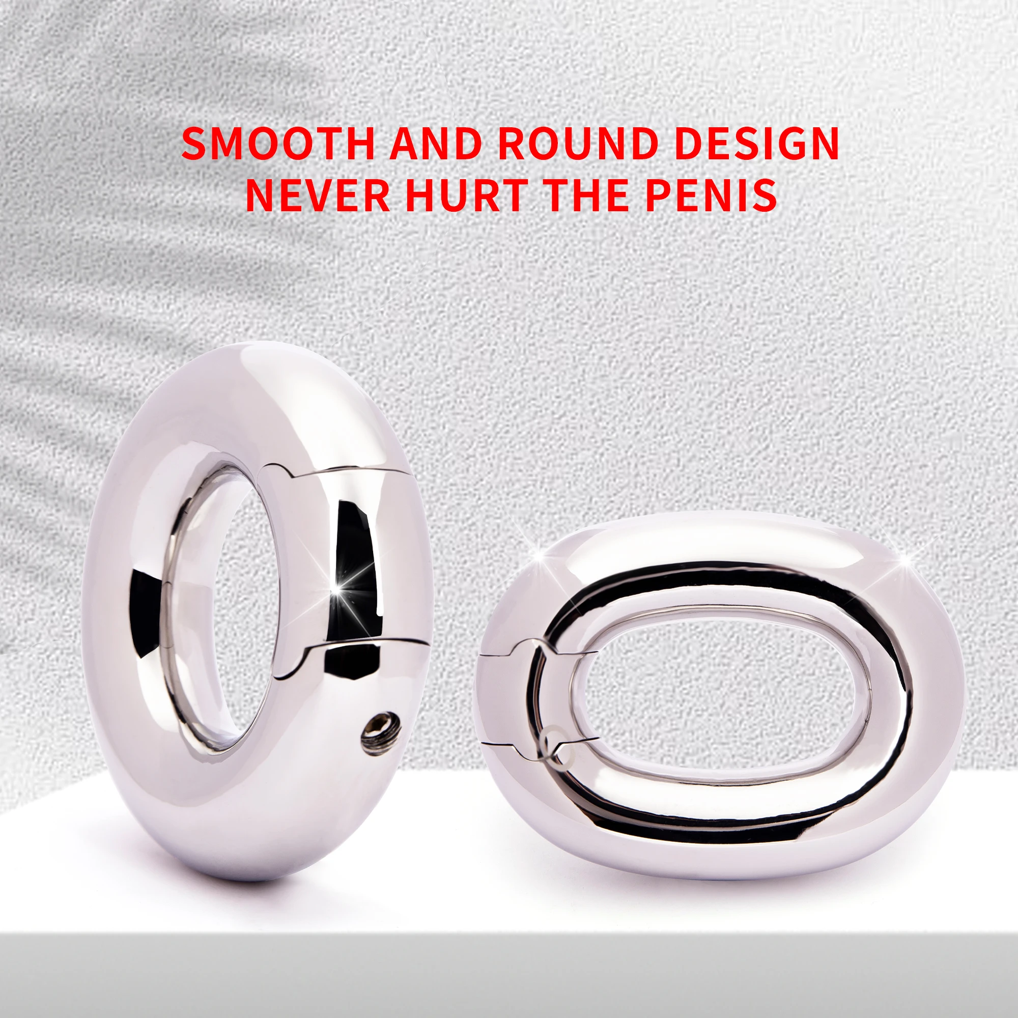 Heavy Stainless Steel Penis Ring Metal Ball Stretcher Men Testicles Weight Cock Ring Scrotum Restraint Trainer CBT Sex Shop Toys