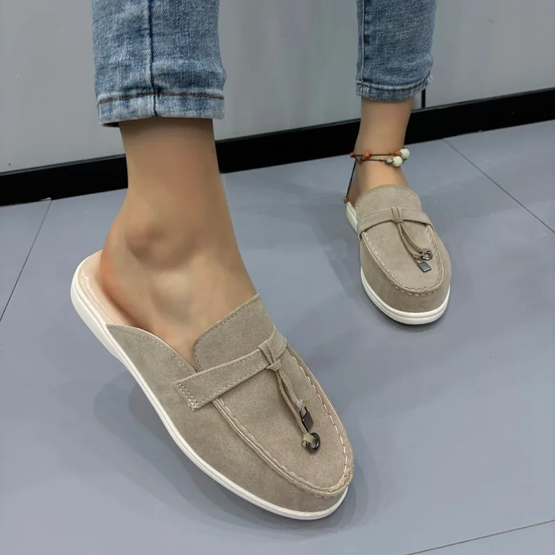 Flat with Solid Modern Slippers Summer Outside Women's Shoes on Sale 2024 Fashion Novelty Adult Women's Slippers Chinelos