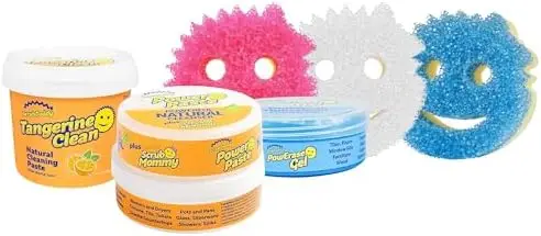 

Scrub Daddy Bundle: Sponges, PowerPaste, Cleaners & Scrub Mommy – Tangerine Scent