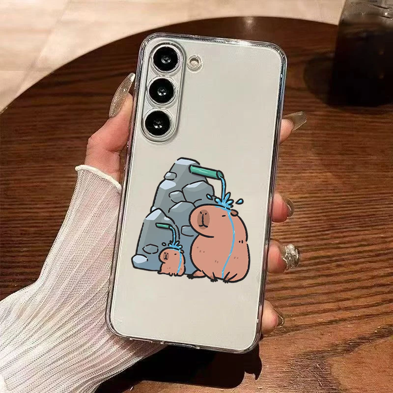 Capybara Transparent Phone Case for Samsung Galaxy A57 A56 A54 A42 A40 A37 A36 A34 A30 A26 A22 A12 A10S Soft Cover Fundas Capas