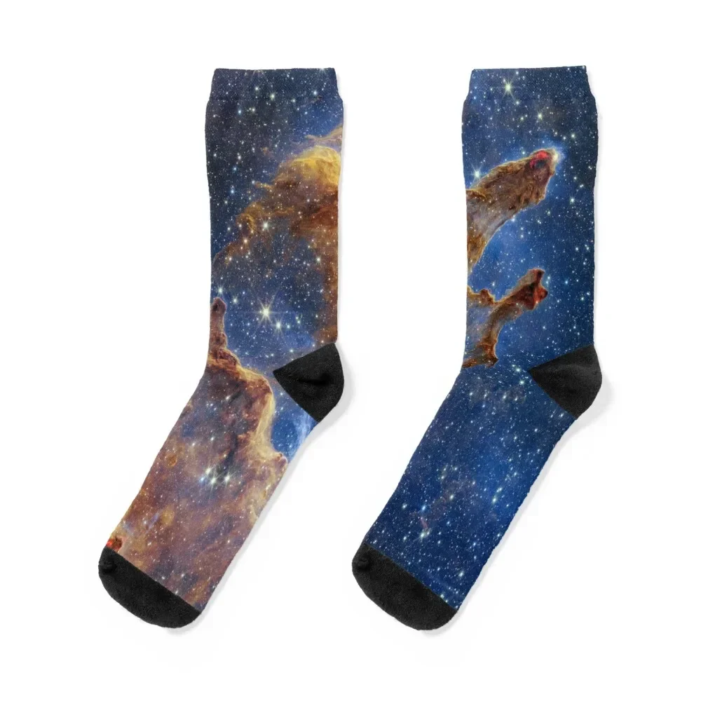 Pillars of Creation JWST Webb Image Stars Galaxy Nebulae Gorgeous Socks Lots kids cartoon Designer Man Socks Women's