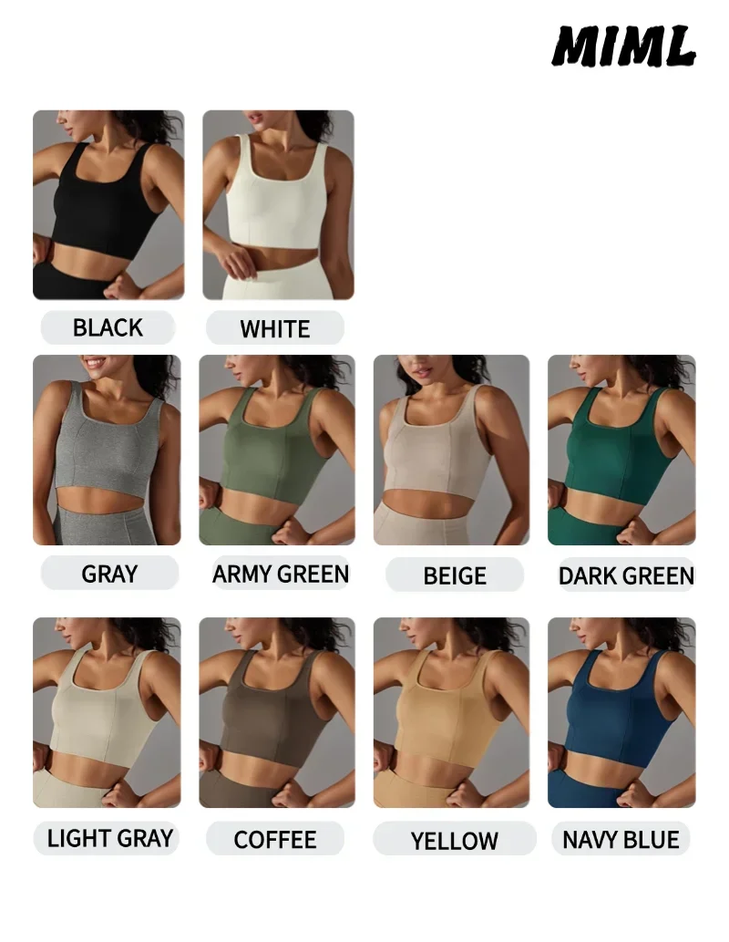 U-neck Seamless Knitted Dotted Yoga Tops Women's Gym Pilates Vest Padding Sport Yoga Clothing Fitness Women's Crop Tops