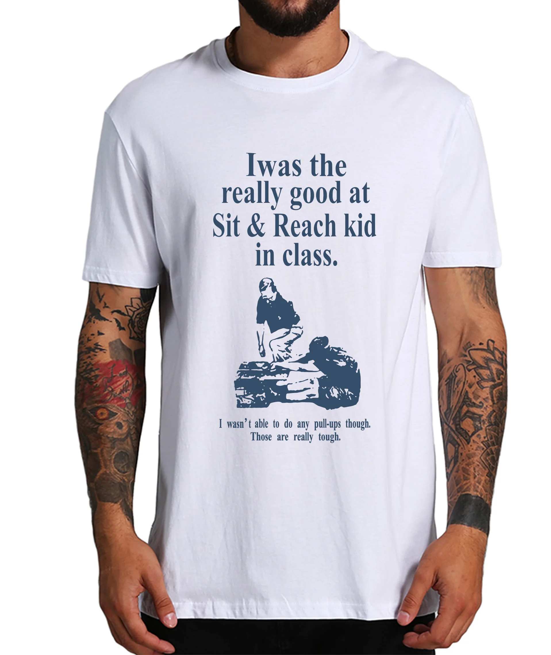 

Мужские топы, футболки I Was The действительно Good At Sit And Reach Kid, Винтажная футболка в стиле 80-х 90-х Y2k, хлопковая Мягкая футболка унисекс, европейский размер