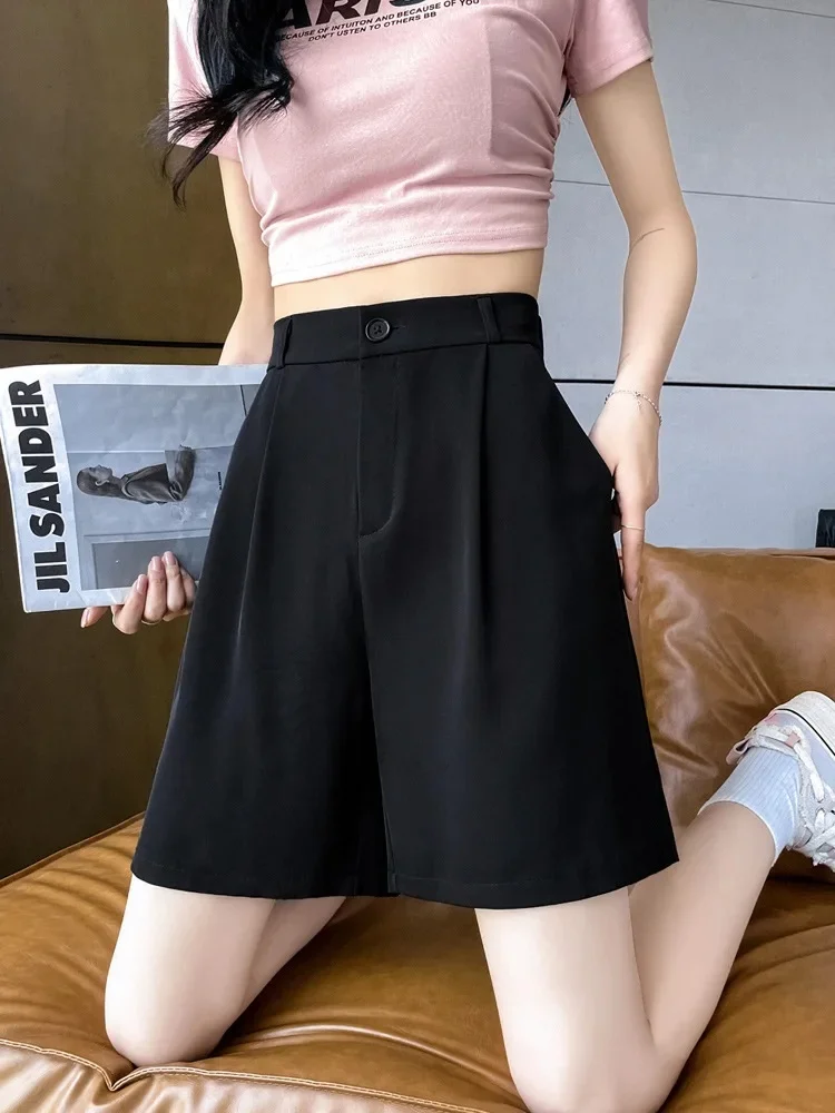 Slim Fit Short Pants Women's Summer Thin New Small Size Large A-Line Five-Point Nine-Piece Fashionable Low Waist Chinese Origin