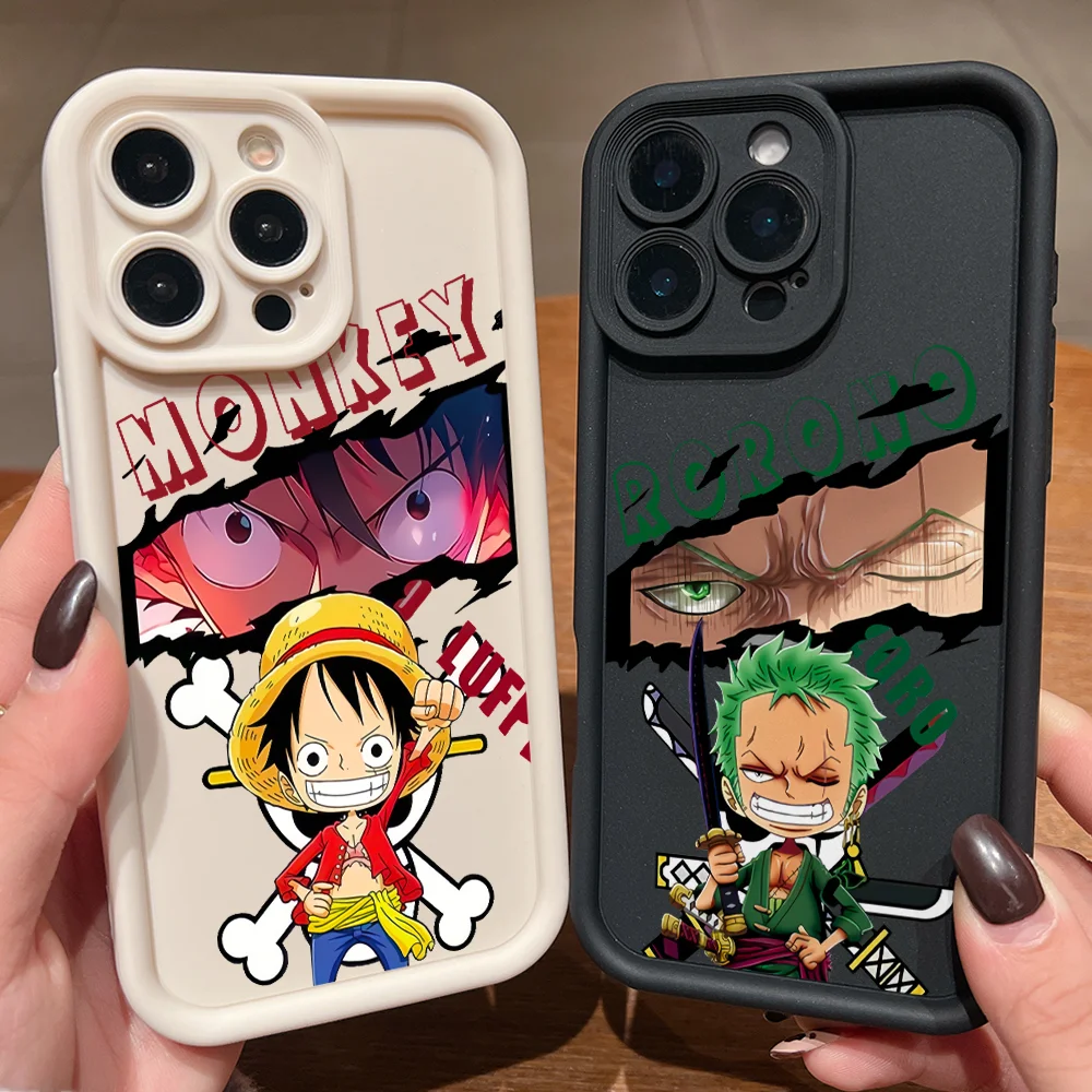 Cute Luffys Zoros Phone Case for Samsung Galaxy S26 S25 S24 S23 S22 S21 S20 FE Ultra Plus 5G Note20 Soft Cover Funda