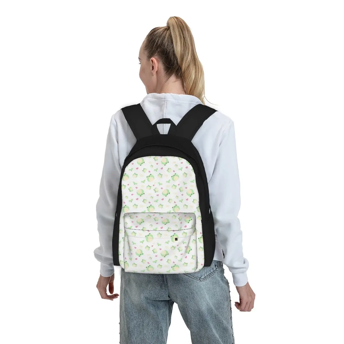 Niedliche Frosch muster Rucksäcke Jungen Mädchen Bücher tasche Studenten Schult aschen Cartoon Kinder Rucksack Laptop Rucksack Umhängetasche