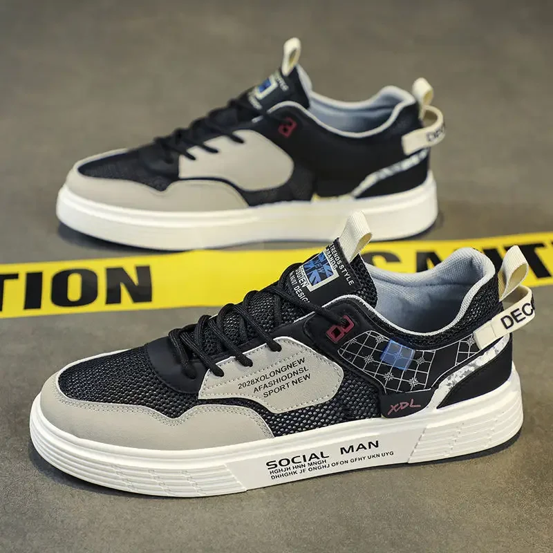 Männer Casual Sport Board Schuhe Britischen Stil Leder Arbeitskleidung Outdoor Walking Mode Stiefel Leichte Atmungsaktive 2025