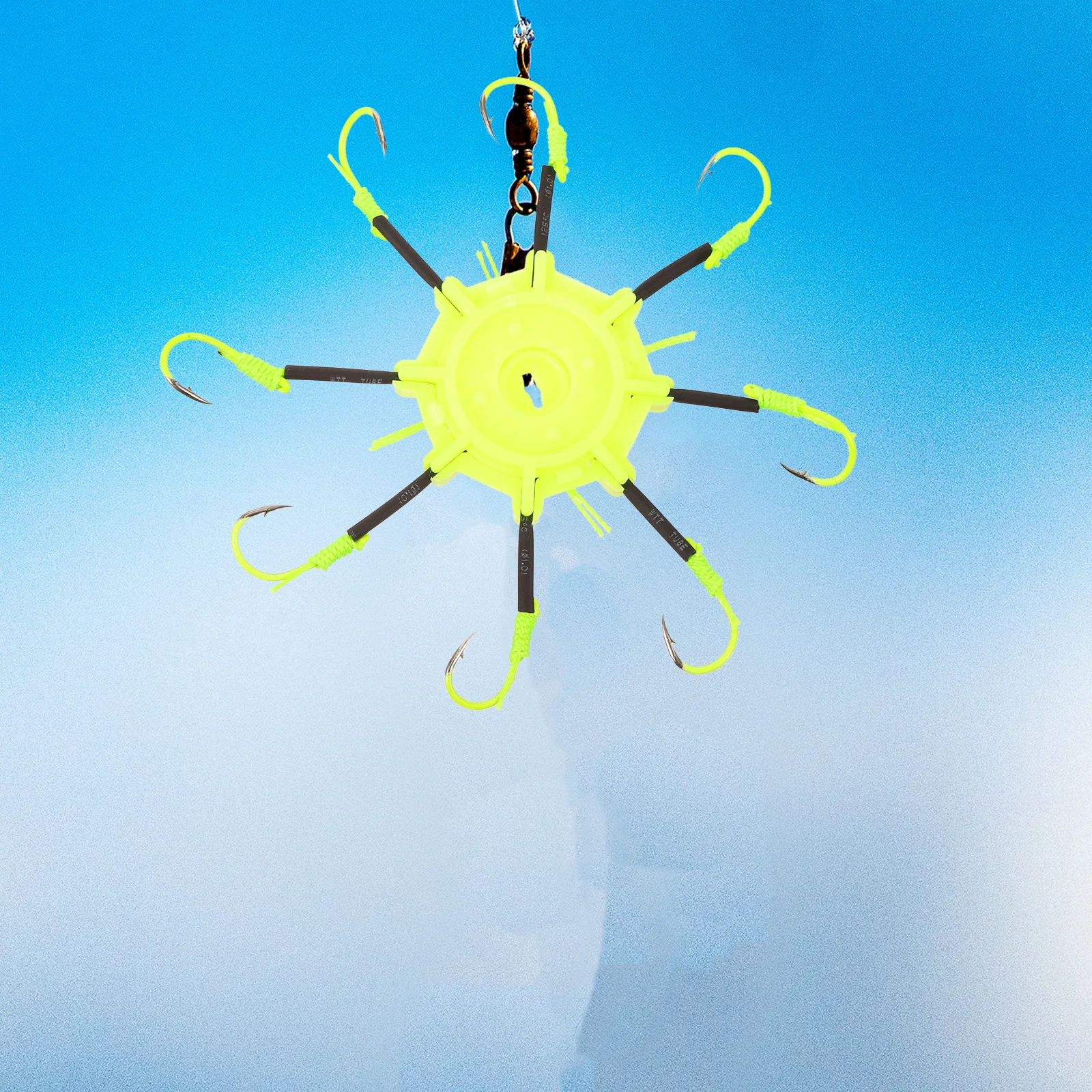

2 Pcs Fluorescent Hook Fishing Tackle Squid Bait Glow The Dark Simulation Metal Lure Hooks