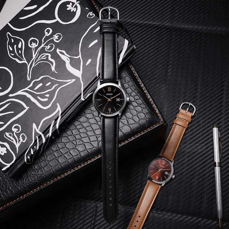 ساعة كاسيو للرجال مقاومة للماء، ساعة كوارتز عصرية للأعمال، ساعة تناظرية بسيطة للرجال