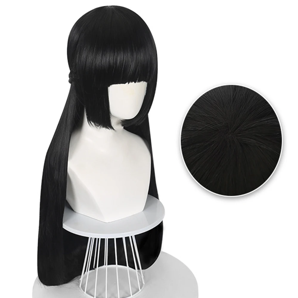 Anime Zenless Zone Zero Hoshimi Miyabi Cosplay Wigs Headwear 80Cm Long Simulation Scalp Thick Mixed Puffy Silk Long Hair Wigs